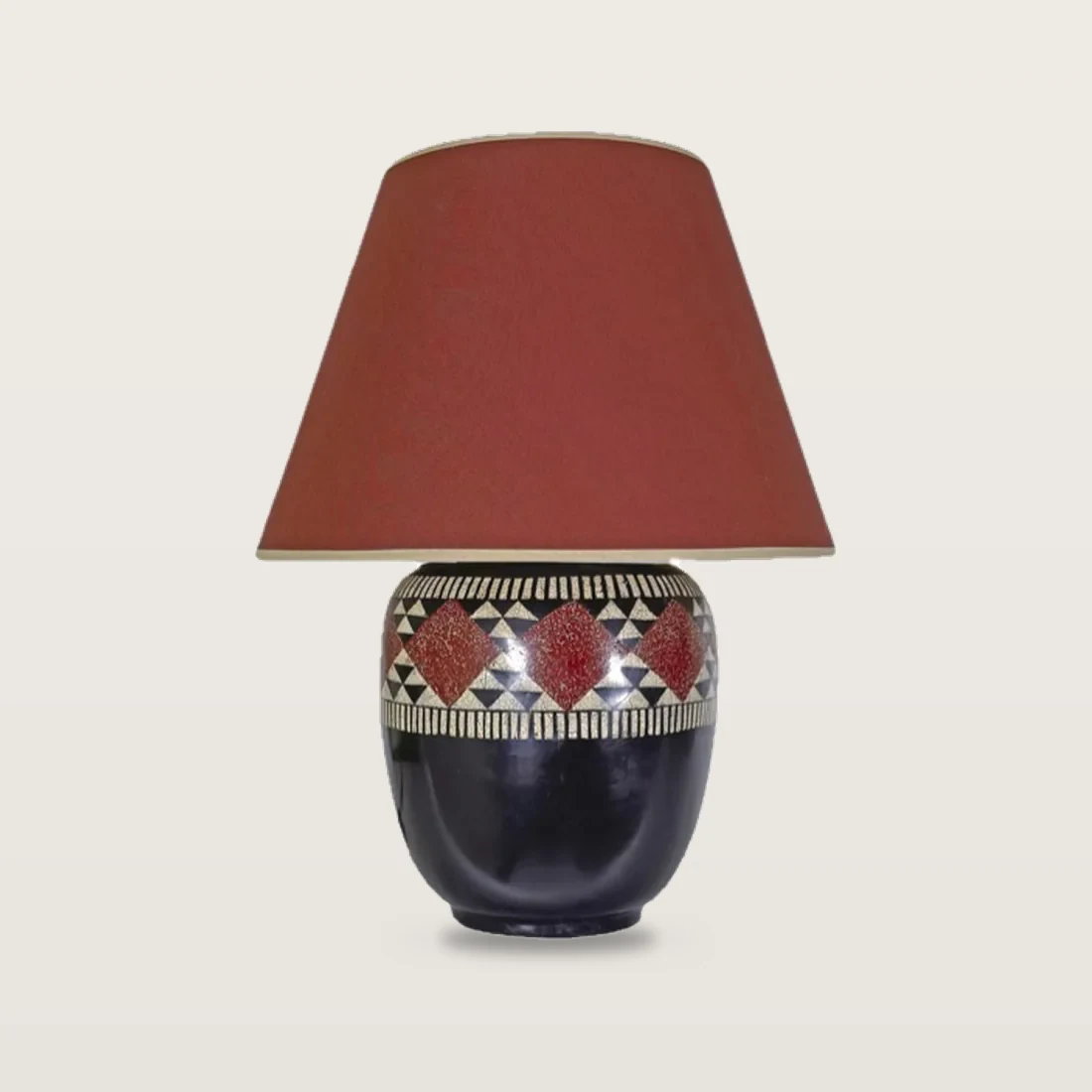 Lampe Edith, noir et sang de bœuf
